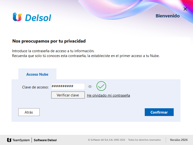 Clave de acceso a nube